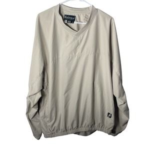 FootJoy Windbreaker Jacket Mens XL Tan Long Sleeve Golf Adult Pullover